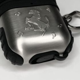 Alternative view of Horse Metal + SilicaGel AirPods Case