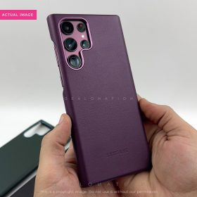 Alternative view of Premium Leather Logo Case for S22 Ultra