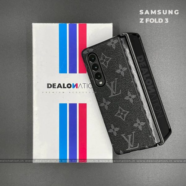 Gray Louis Vuitton Logo Samsung Galaxy Z Flip 5 Clear Case