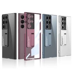 Alternative view of Metal Stand with Carbon Fiber Camera Ring Clear Case