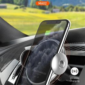 Alternative view of LDNIO Sensor (Auto Clamp) Car Holder With Wireless Charging