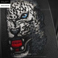 Alternative view of Leopard Embroidery Leather Back Case