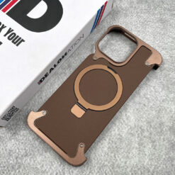 Alternative view of EvoEdge – Rimless Premium Leather & Aluminum Case with Magnetic Stand