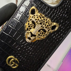 Alternative view of Luxury 3D Golden Tiger Croco Leather Premium Case