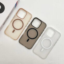 Corrugated Pattern Smokey Magnetic Wireless Charge Matte Case