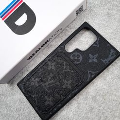 Alternative view of Luxury Designer Leather Card Pocket Case for Galaxy S24 Ultra