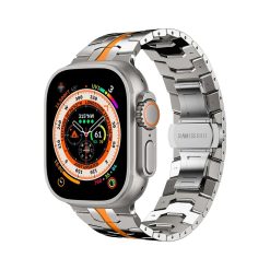 Alternative view of Premium Titanium Orange Link Chain (42/44/45/49mm)