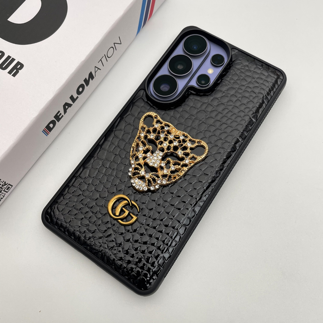 RoyalTiger Diamond Studded Croco Patent Case For Galaxy