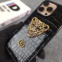 Alternative view of RoyalTiger Diamond Studded Croco Patent Case