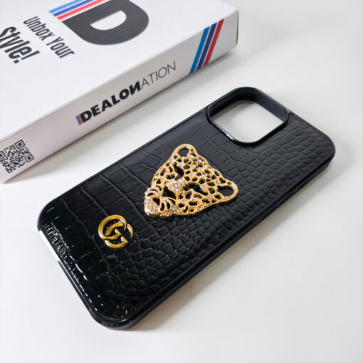 RoyalTiger Diamond Studded Croco Patent Case