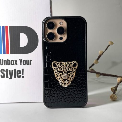 RoyalTiger Diamond Studded Croco Patent Case