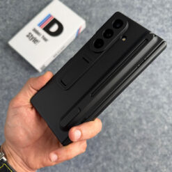 Alternative view of Z Fold 7 Ultra Matte Case with Kickstand & S Pen – Microfiber Lined