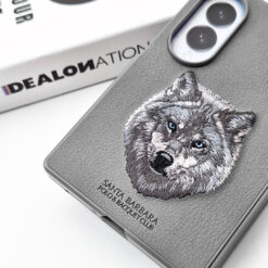 Alternative view of Santa Barbara – Alpha Grey Wolf Embroidered Case
