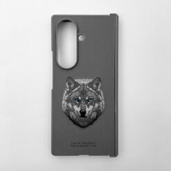 Alternative view of Santa Barbara – Alpha Grey Wolf Embroidered Case