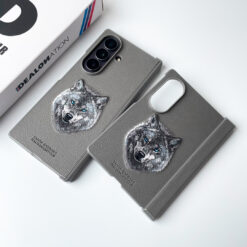 Alternative view of Santa Barbara – Alpha Grey Wolf Embroidered Case