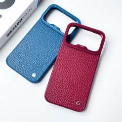 Kajsa Genuine Leather Togo Litchi Pattern back (with magsafe & o-ring)