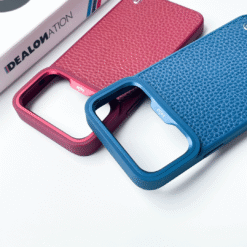 Alternative view of Kajsa Genuine Leather Togo Litchi Pattern back (with magsafe & o-ring)
