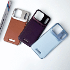 MagSafe Vegan Leather Case with Titanium Frame