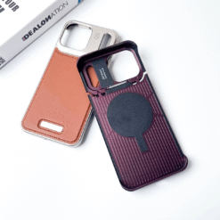 MagSafe Vegan Leather Case with Titanium Frame - Image 6